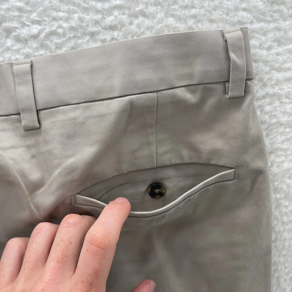Brooks Brothers Pants Mens 34x32 Beige Clark Advantage Chino Preppy Ivy Office